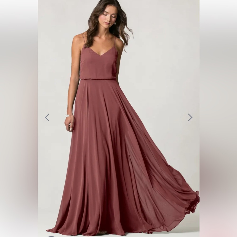 NWT Jenny Yoo Collection Inesse Dress Women Sz 14 Cinnamon Rose Bridesmaid Prom